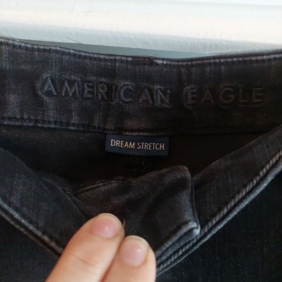 American Eagle Outfitters Curvy High Rise Dream Stretch Jegging Black 16 Short - Picture 5 of 8